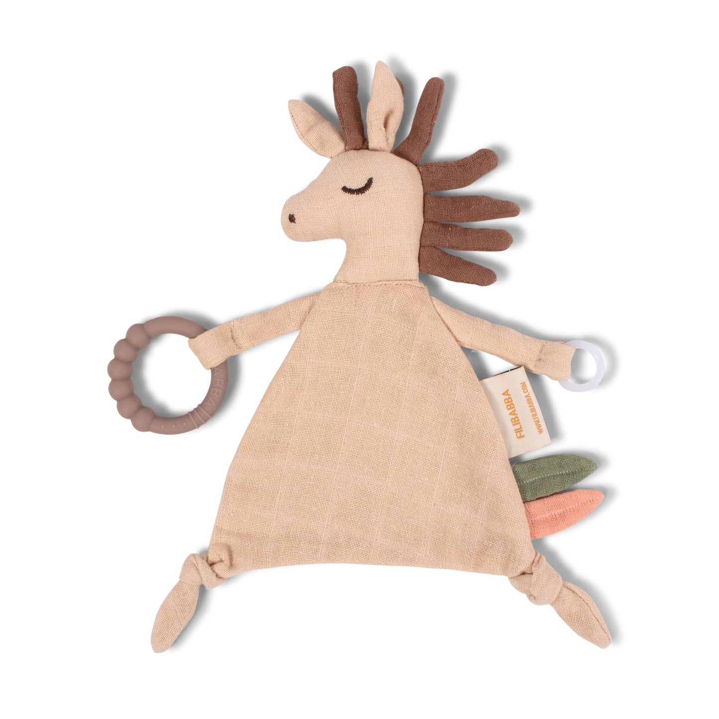 Pacifier cloth with teething ring - Henry the horse